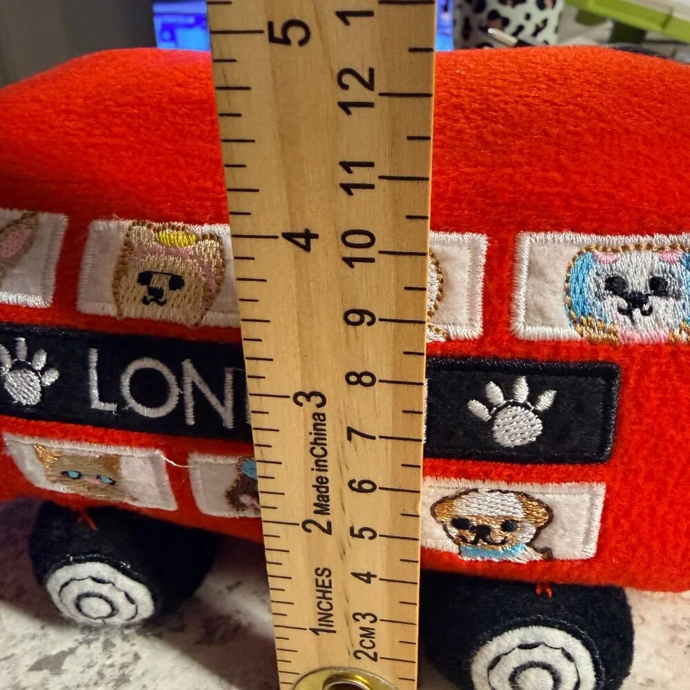 PetLondon London Bus Dog Plush Toy Bulldog Poodle Pomeranian Dachschund Dog